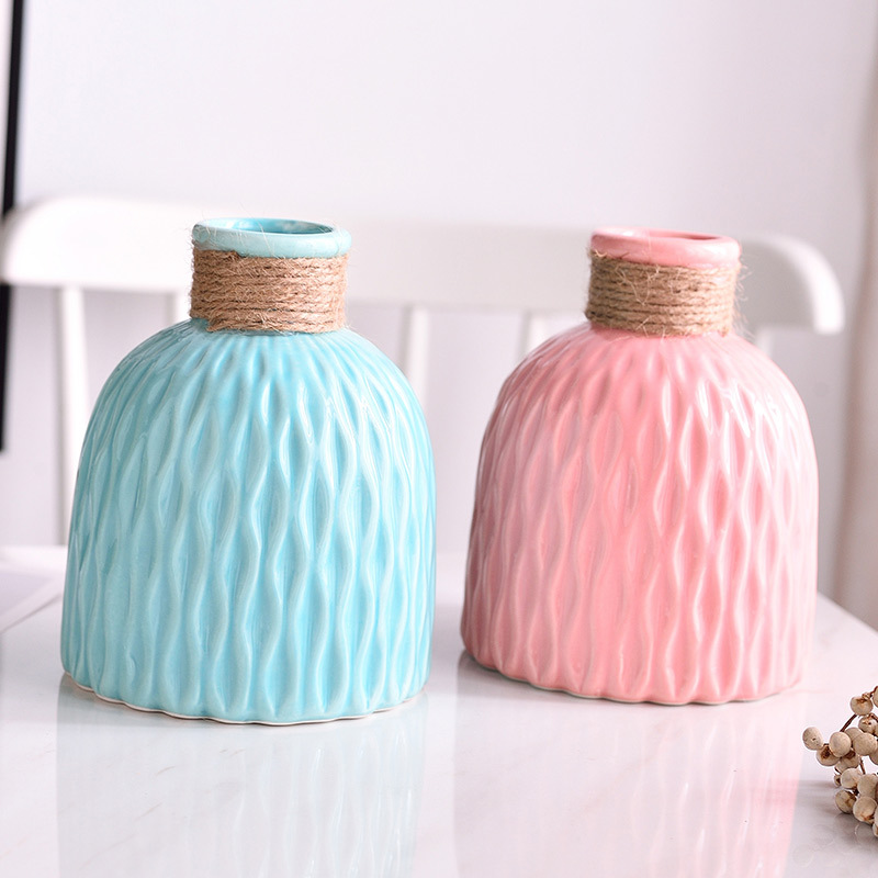 Wholesale Spot All Kinds of Creative Ceramic Crafts Ceramic Vase Flower Arrangement Artificial Porcelain craft