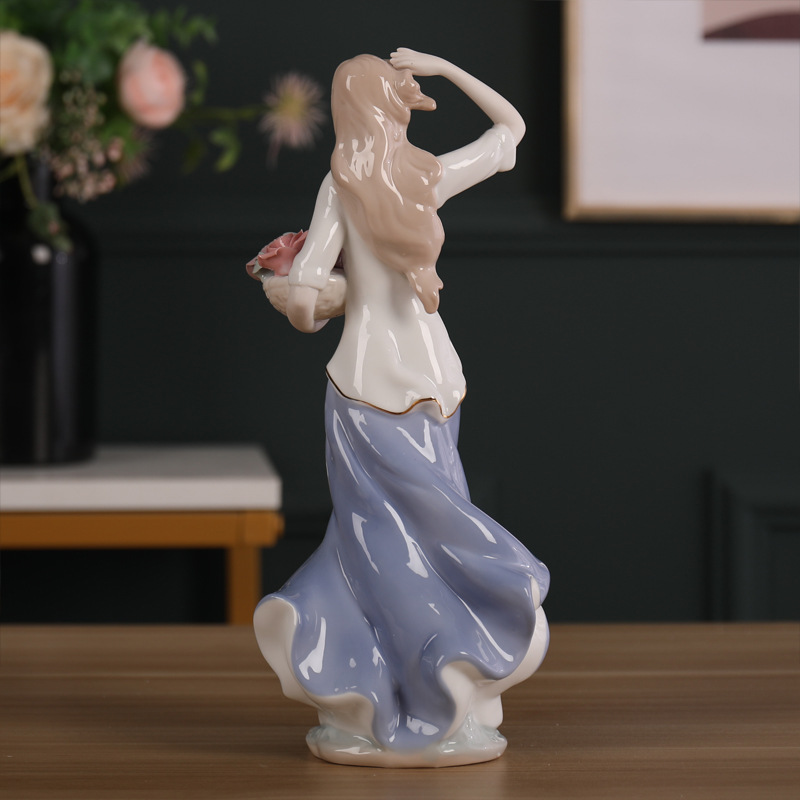 Porcelain craft Beauty Creative Figure Decoration Ceramic Crafts Modern Home Living Room Ornament Bedroom Decorations Porcelain craft Beauty Creative Figure Decoration Ceramic Crafts Modern Home Living Room Ornament Bedroom Decorations