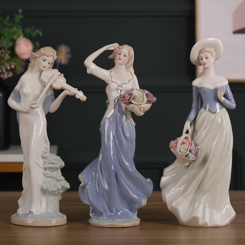 Porcelain craft Beauty Creative Figure Decoration Ceramic Crafts Modern Home Living Room Ornament Bedroom Decorations Porcelain craft Beauty Creative Figure Decoration Ceramic Crafts Modern Home Living Room Ornament Bedroom Decorations
