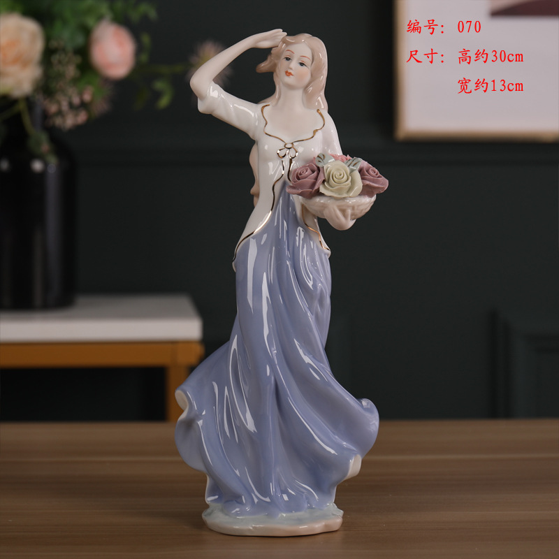 Porcelain craft Beauty Creative Figure Decoration Ceramic Crafts Modern Home Living Room Ornament Bedroom Decorations Porcelain craft Beauty Creative Figure Decoration Ceramic Crafts Modern Home Living Room Ornament Bedroom Decorations