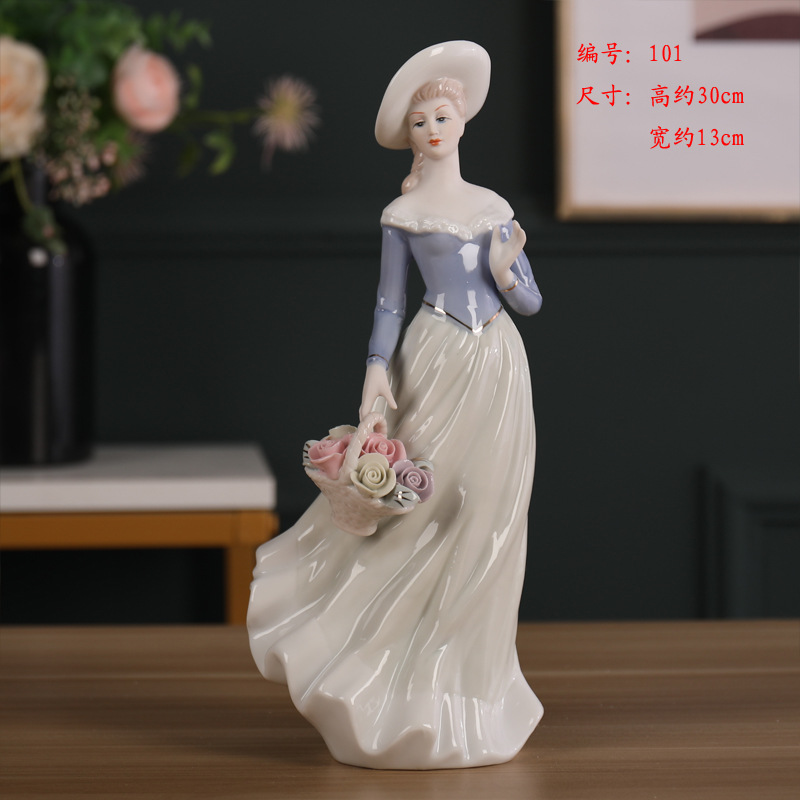 Porcelain craft Beauty Creative Figure Decoration Ceramic Crafts Modern Home Living Room Ornament Bedroom Decorations Porcelain craft Beauty Creative Figure Decoration Ceramic Crafts Modern Home Living Room Ornament Bedroom Decorations