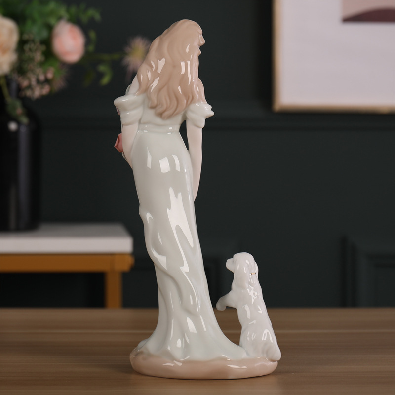 Porcelain craft Beauty Creative Figure Decoration Ceramic Crafts Modern Home Living Room Ornament Bedroom Decorations Porcelain craft Beauty Creative Figure Decoration Ceramic Crafts Modern Home Living Room Ornament Bedroom Decorations