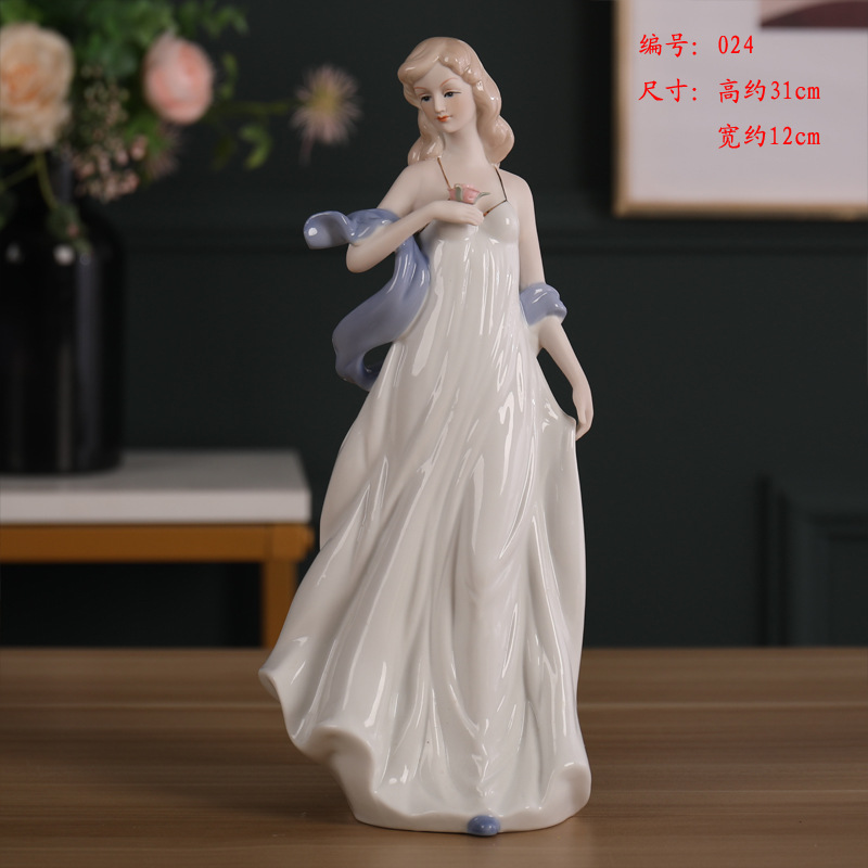 Porcelain craft Beauty Creative Figure Decoration Ceramic Crafts Modern Home Living Room Ornament Bedroom Decorations Porcelain craft Beauty Creative Figure Decoration Ceramic Crafts Modern Home Living Room Ornament Bedroom Decorations
