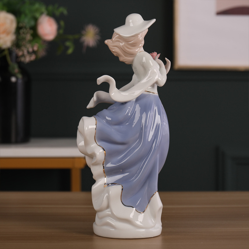 Porcelain craft Beauty Creative Figure Decoration Ceramic Crafts Modern Home Living Room Ornament Bedroom Decorations Porcelain craft Beauty Creative Figure Decoration Ceramic Crafts Modern Home Living Room Ornament Bedroom Decorations