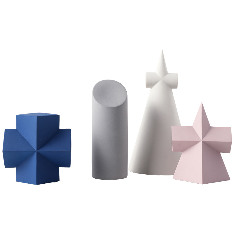Beihanmei Nordic Ceramic Decoration Geometric Creative Living Room Hallway Porcelain craft
