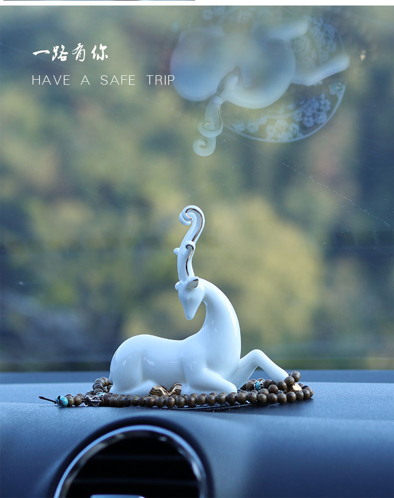 All the Way Safe inside the Car Decoration Car Decoration Deer Creative Home Living Porcelain craft All the Way Safe inside the Car Decoration Car Decoration Deer Creative Home Living Porcelain craft