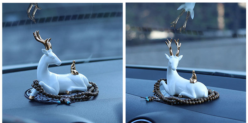 All the Way Safe inside the Car Decoration Car Decoration Deer Creative Home Living Porcelain craft All the Way Safe inside the Car Decoration Car Decoration Deer Creative Home Living Porcelain craft