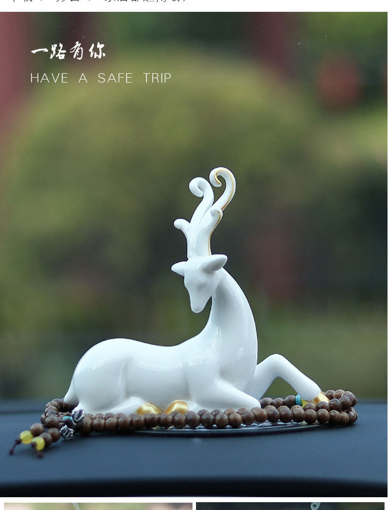 All the Way Safe inside the Car Decoration Car Decoration Deer Creative Home Living Porcelain craft All the Way Safe inside the Car Decoration Car Decoration Deer Creative Home Living Porcelain craft