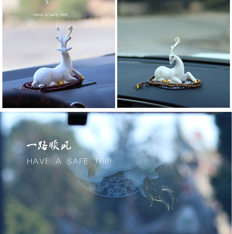 All the Way Safe inside the Car Decoration Car Decoration Deer Creative Home Living Porcelain craft All the Way Safe inside the Car Decoration Car Decoration Deer Creative Home Living Porcelain craft