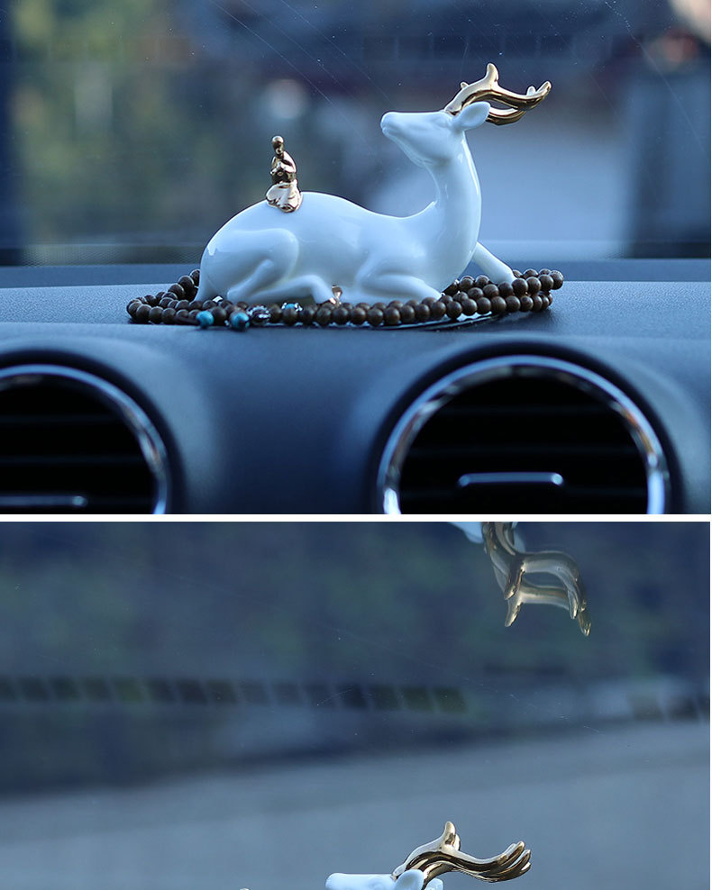 All the Way Safe inside the Car Decoration Car Decoration Deer Creative Home Living Porcelain craft All the Way Safe inside the Car Decoration Car Decoration Deer Creative Home Living Porcelain craft