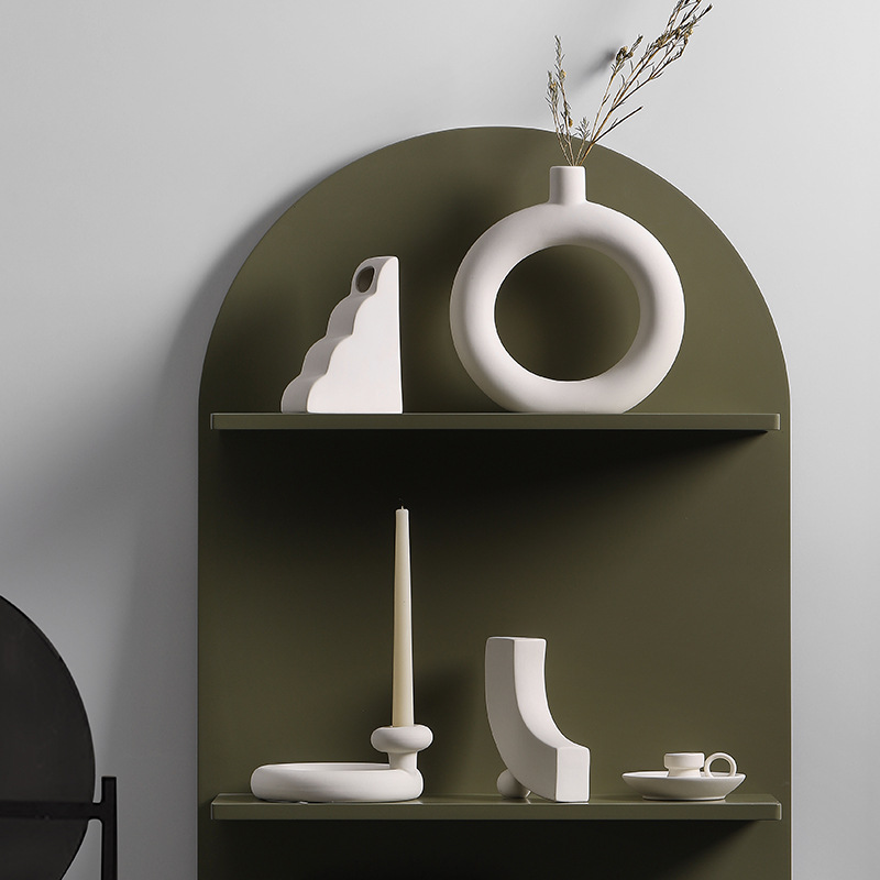 Modern Creative Ceramic Vase Decoration Living Room Wine Cabinet Flower Arrangement Light Porcelain craft