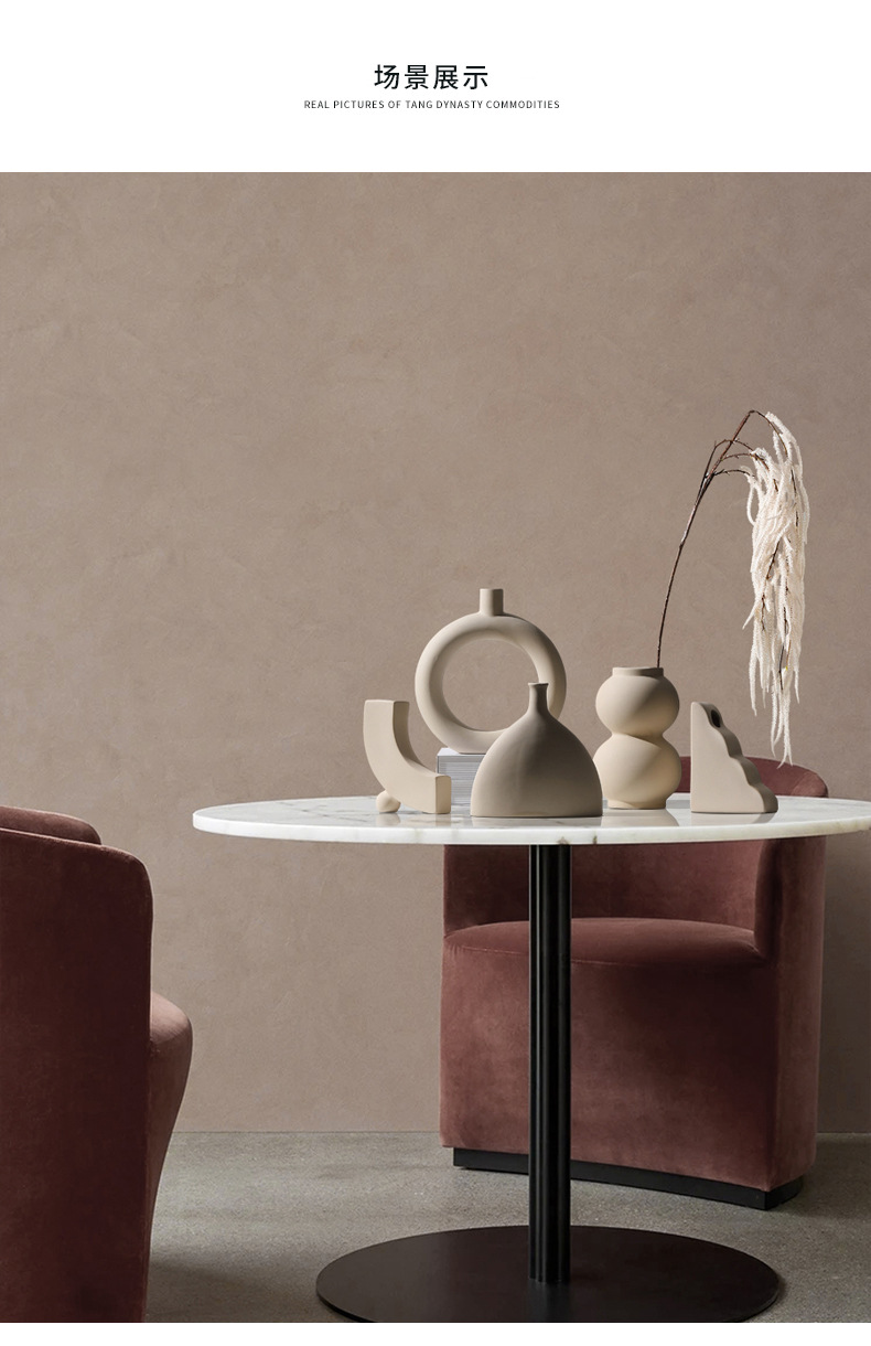 Modern Creative Ceramic Vase Decoration Living Room Wine Cabinet Flower Arrangement Light Porcelain craft Modern Creative Ceramic Vase Decoration Living Room Wine Cabinet Flower Arrangement Light Porcelain craft
