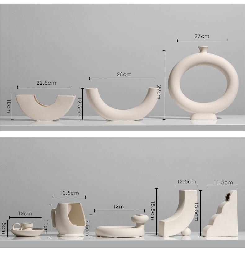 Modern Creative Ceramic Vase Decoration Living Room Wine Cabinet Flower Arrangement Light Porcelain craft Modern Creative Ceramic Vase Decoration Living Room Wine Cabinet Flower Arrangement Light Porcelain craft
