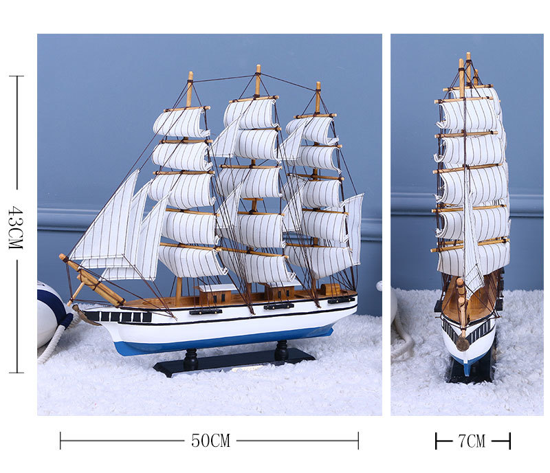 Office Simulation Model Home Decoration Assembly Sailboat Decorative Crafts Blue and White Navy Sailboat Decoration Office Simulation Model Home Decoration Assembly Sailboat Decorative Crafts Blue and White Navy Sailboat Decoration