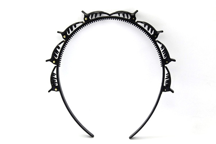 Korean-Style Multi-Layer Hollow Woven Bangs Headband Head Buckle Partition Little Clip Hair Band Fringe Hairpin Headband