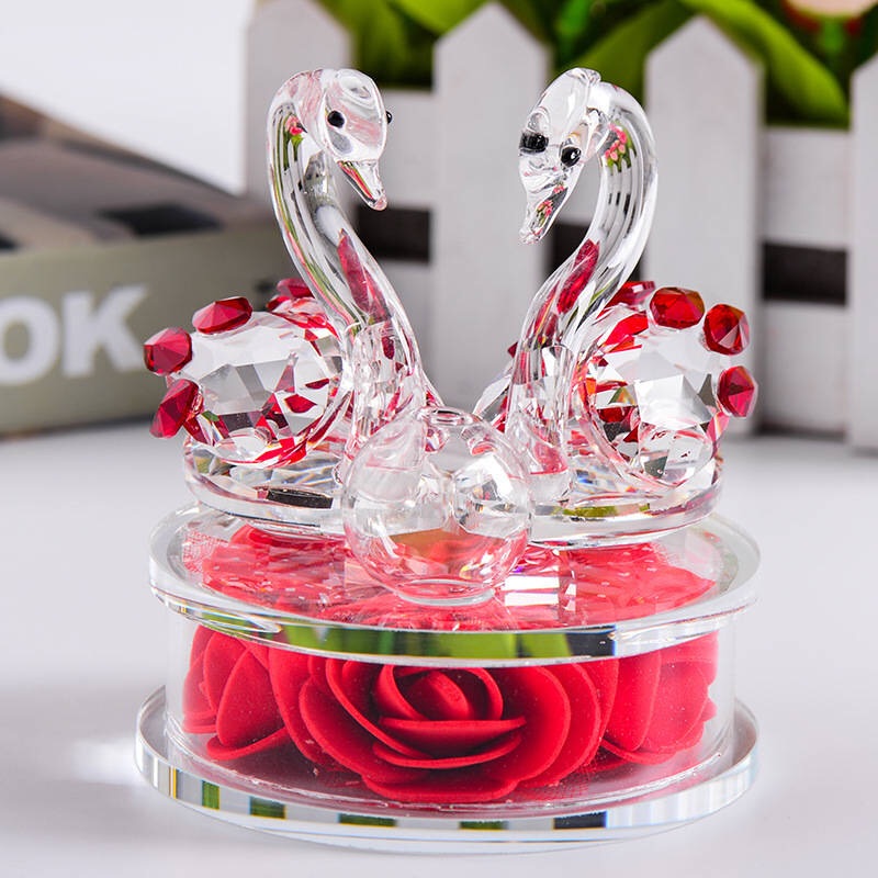 Crystal crafts crystal swan crystal wedding articles gifts