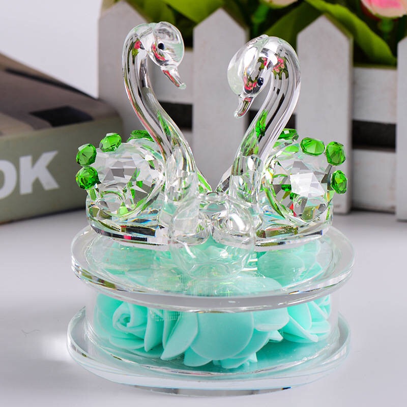 Crystal crafts crystal swan crystal wedding articles gifts