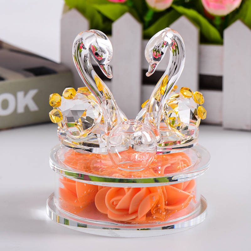 Crystal crafts crystal swan crystal wedding articles gifts