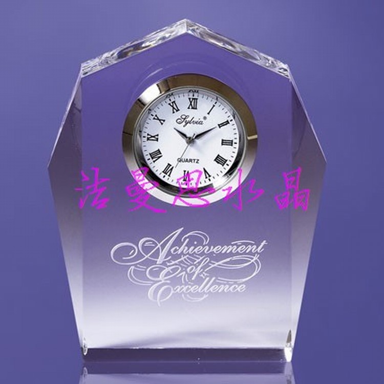 Creative crystal clock K9 crystal gifts crystal crafts set