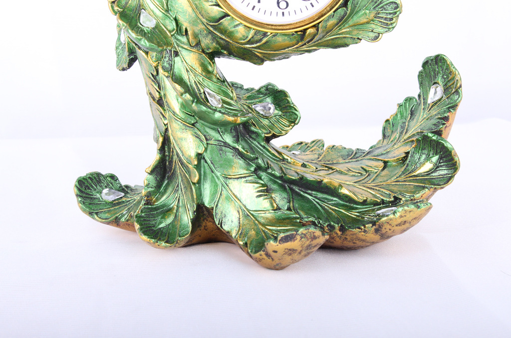 &#034;Wholesale Custom&#034; Resin Crafts European Style Peacock Clock Creative Gifts Home Ornament