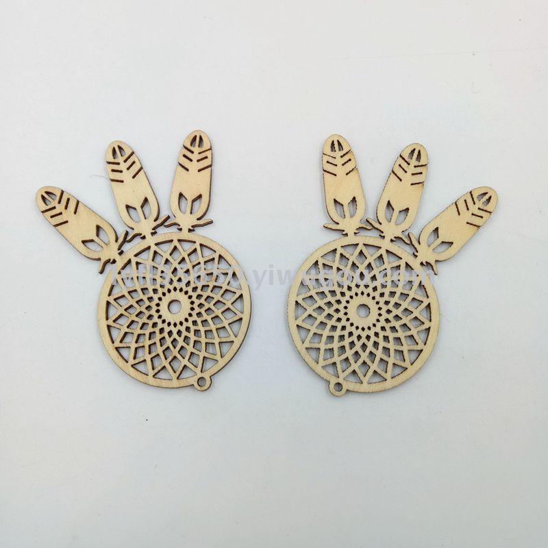 Wood crafts laser hollowed-out wood carving Christmas snowflake Christmas decoration materials.