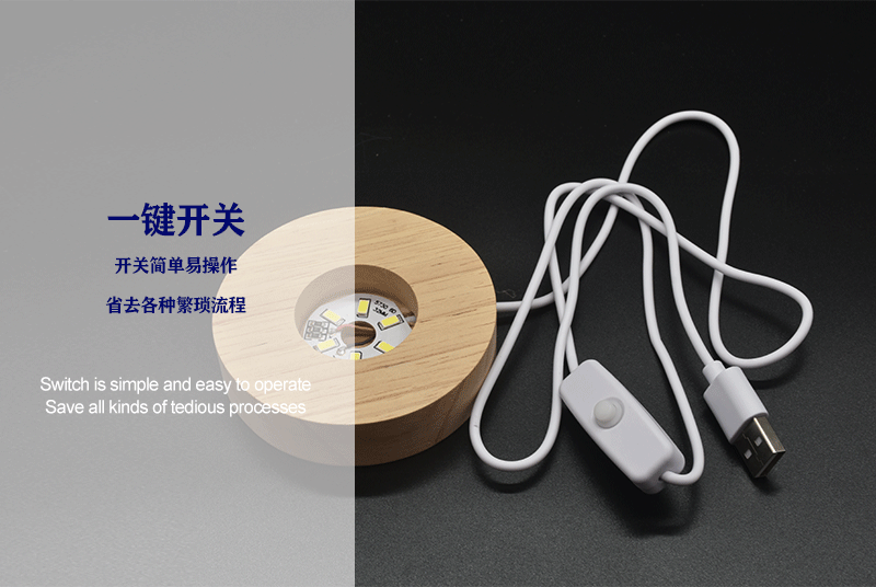 round Crystal Luminous Wooden Base Solid Wood Led Small Night Lamp Base USB Power Small Crystal Crafts round Crystal Luminous Wooden Base Solid Wood Led Small Night Lamp Base USB Power Small Crystal Crafts