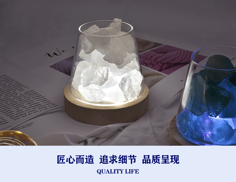 round Crystal Luminous Wooden Base Solid Wood Led Small Night Lamp Base USB Power Small Crystal Crafts round Crystal Luminous Wooden Base Solid Wood Led Small Night Lamp Base USB Power Small Crystal Crafts