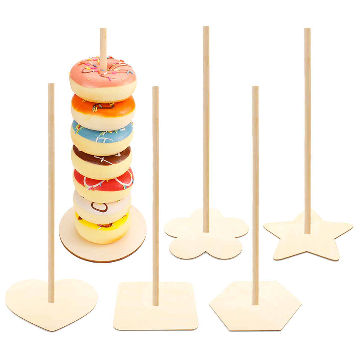 Wooden Donut Shelf Wedding Supplies Decoration Birthday Party Decoration Baby Wood crafts
