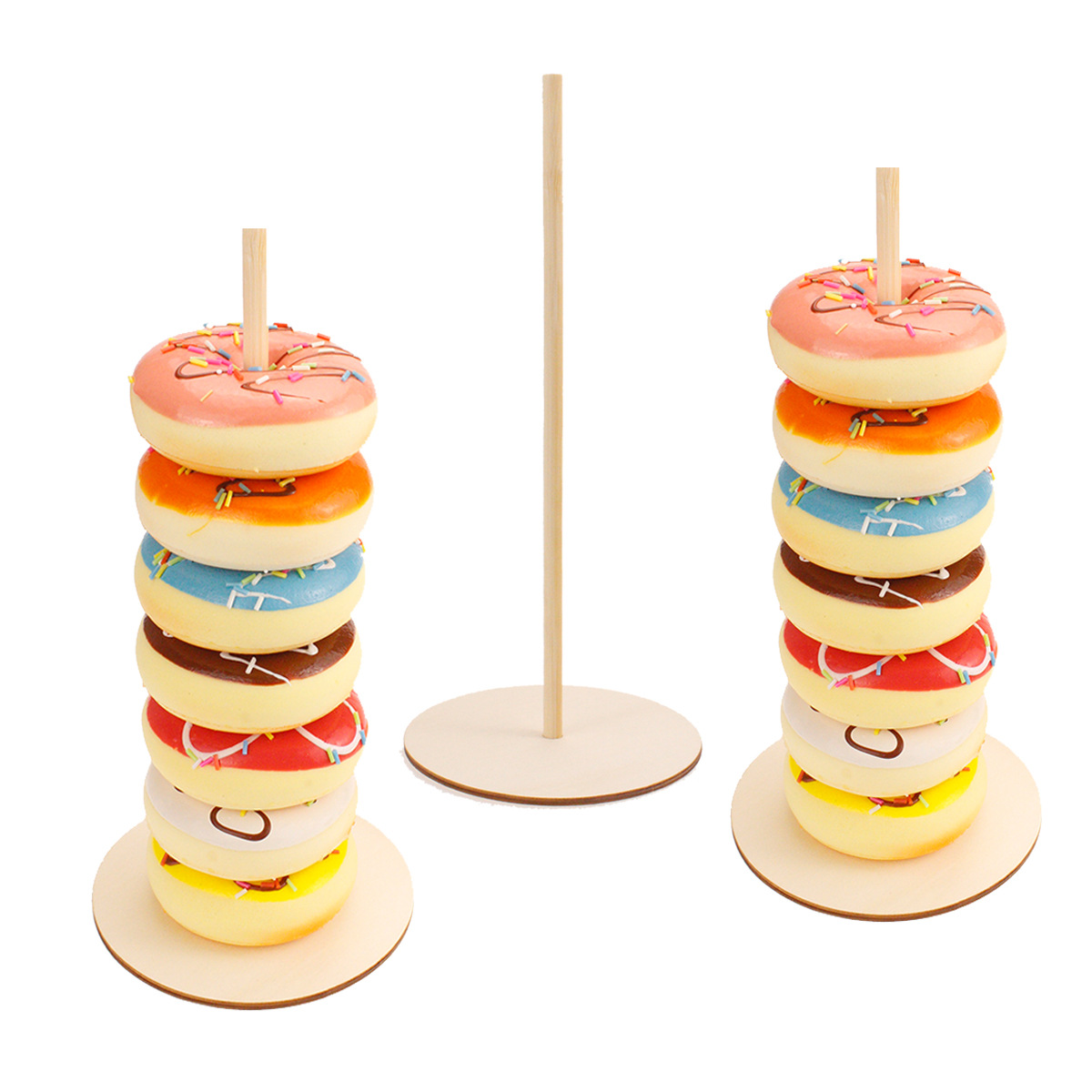 Wooden Donut Shelf Wedding Supplies Decoration Birthday Party Decoration Baby Wood crafts Wooden Donut Shelf Wedding Supplies Decoration Birthday Party Decoration Baby Wood crafts