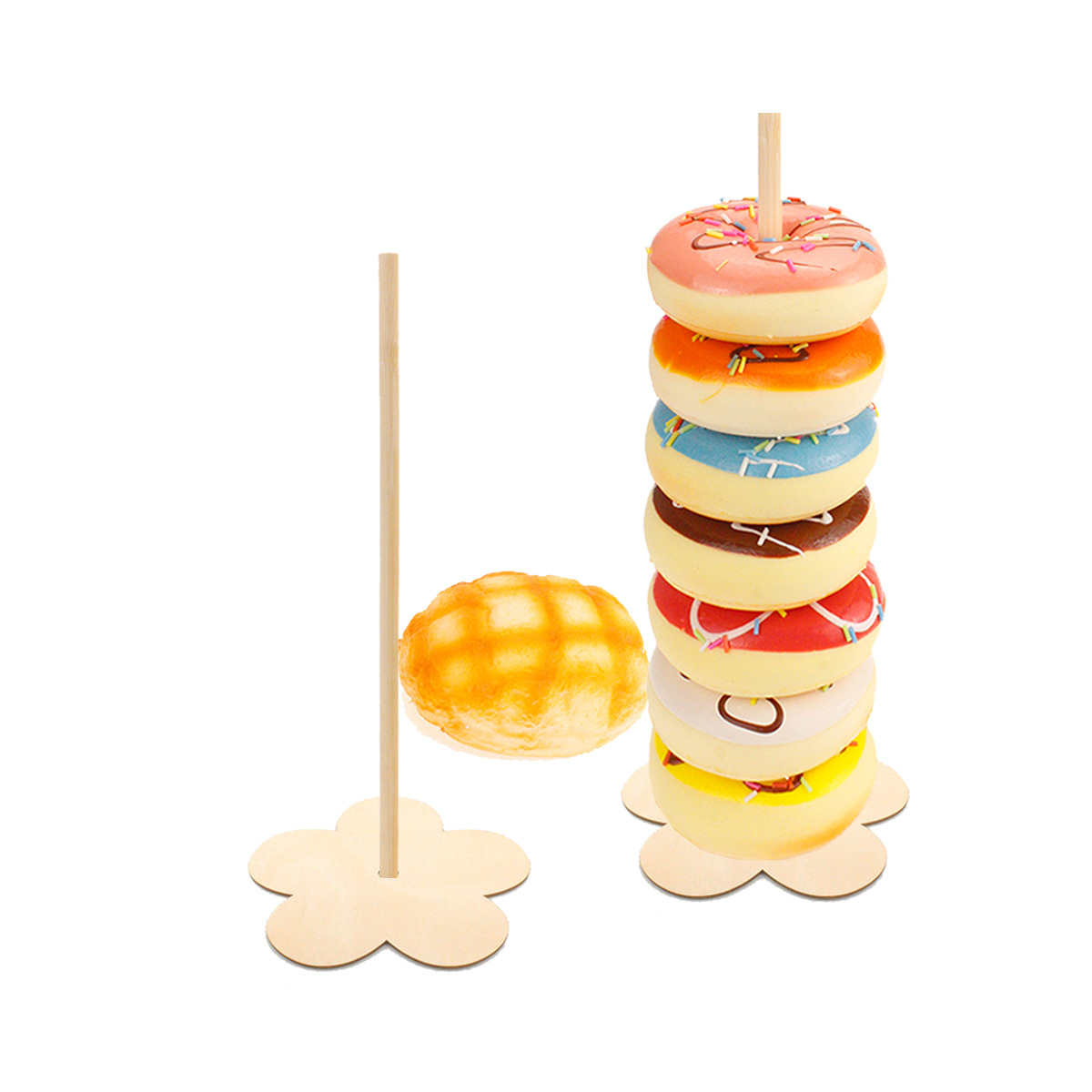 Wooden Donut Shelf Wedding Supplies Decoration Birthday Party Decoration Baby Wood crafts Wooden Donut Shelf Wedding Supplies Decoration Birthday Party Decoration Baby Wood crafts