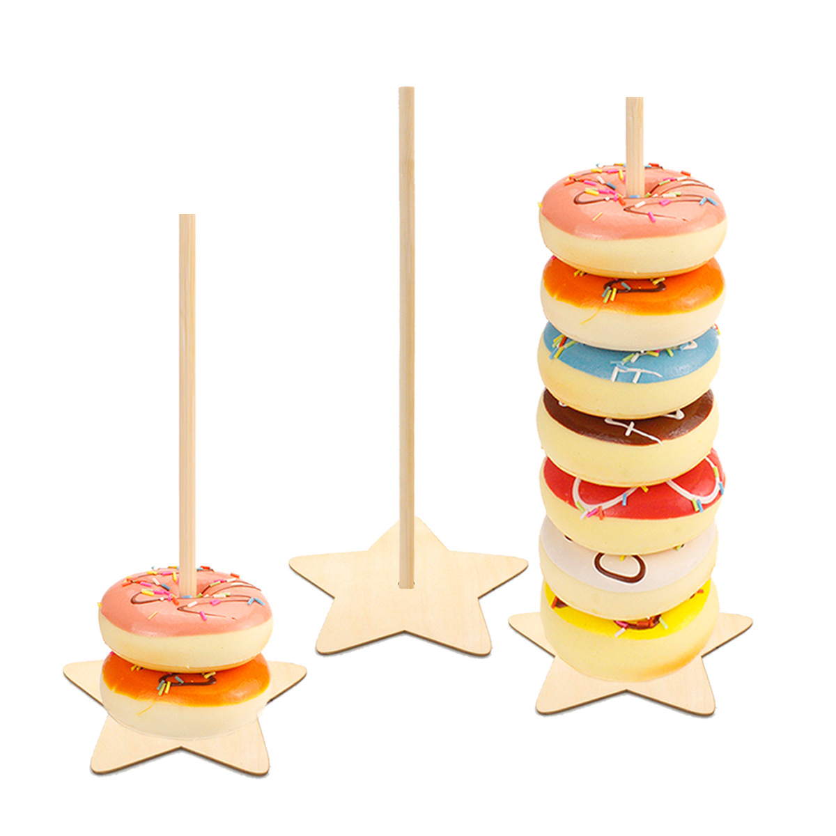 Wooden Donut Shelf Wedding Supplies Decoration Birthday Party Decoration Baby Wood crafts Wooden Donut Shelf Wedding Supplies Decoration Birthday Party Decoration Baby Wood crafts