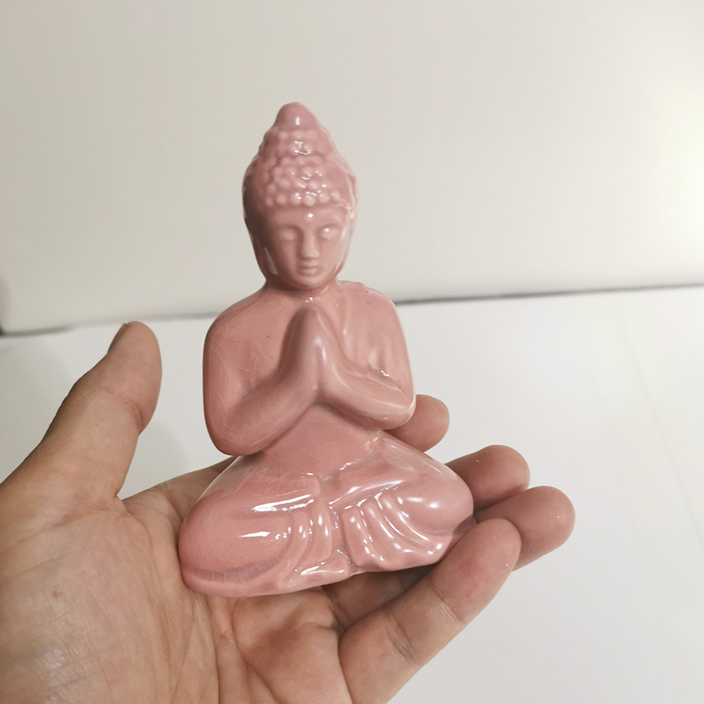 Buddha Zen Small Buddha Statue Home Living Room Office Tea Room Decoration Car God Buddha Safety Decoration Crafts