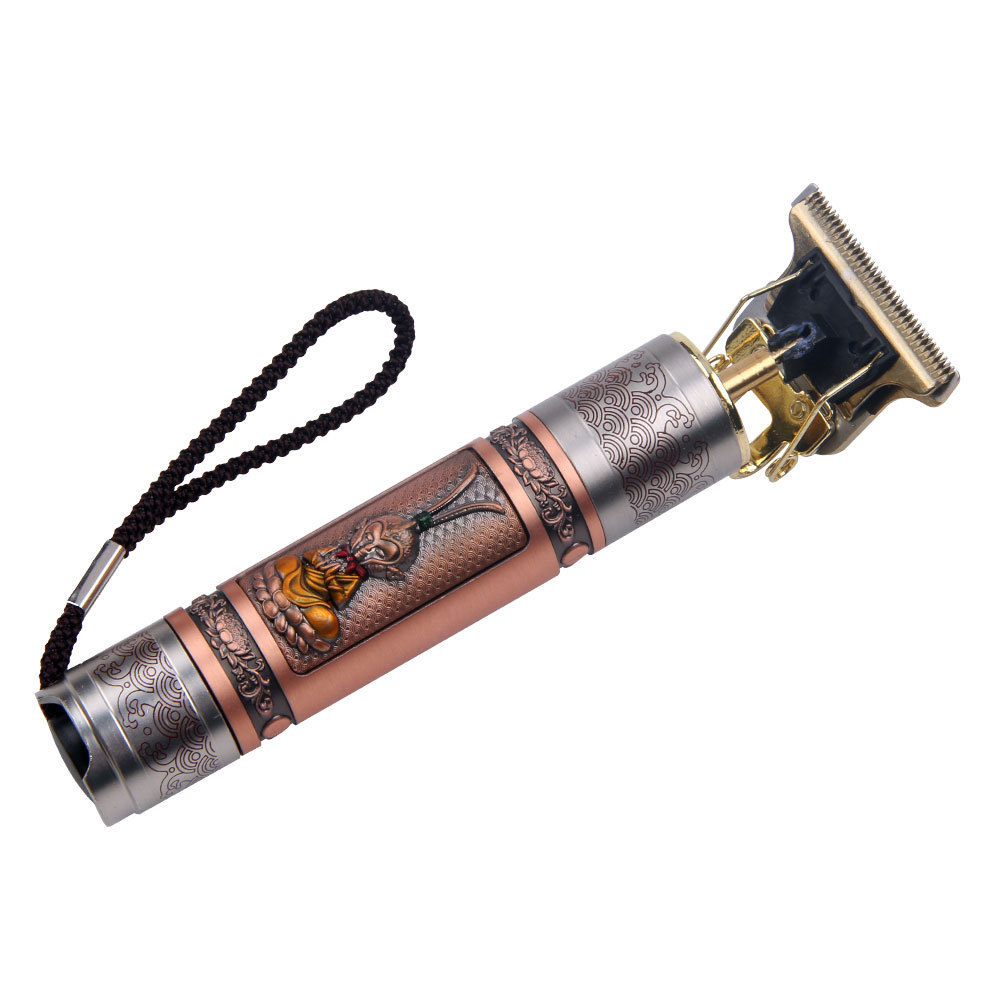Hair Clipper Men&#039;s Oil Head Electric Hair Clipper Shaver Set Electric Clipper Buddha Head Retro Domestic Charging