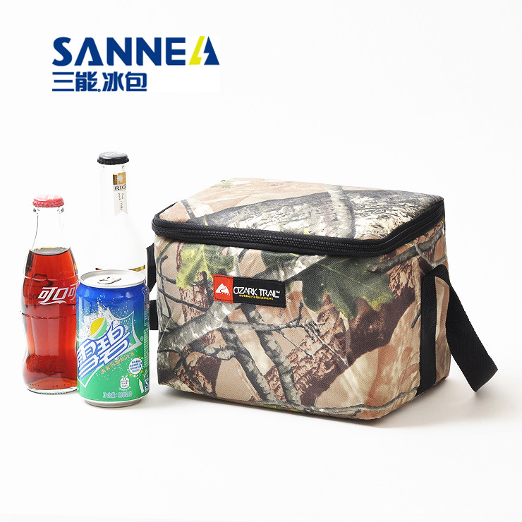 Foreign hot style camouflage ice bag outdoor picnic bag 6 drinks package insulation bag wholesale