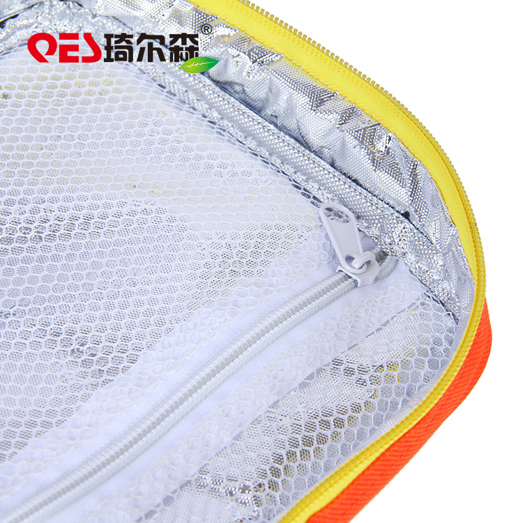 Qiersen rear package delivery ice bag hand zipper double-layer ice bag delivery bento bag wholesale Qiersen rear package delivery ice bag hand zipper double-layer ice bag delivery bento bag wholesale