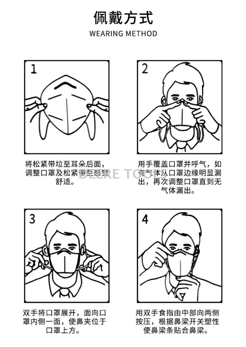 Disposable respirator KN95 respirator dustproof breathable respirator for men and women in stock