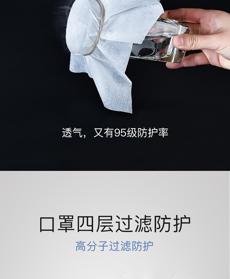 Weikang KN95 respirator Dustproof breathable for men and women anti haze dust in winter cotton PM25 black N95 respirator