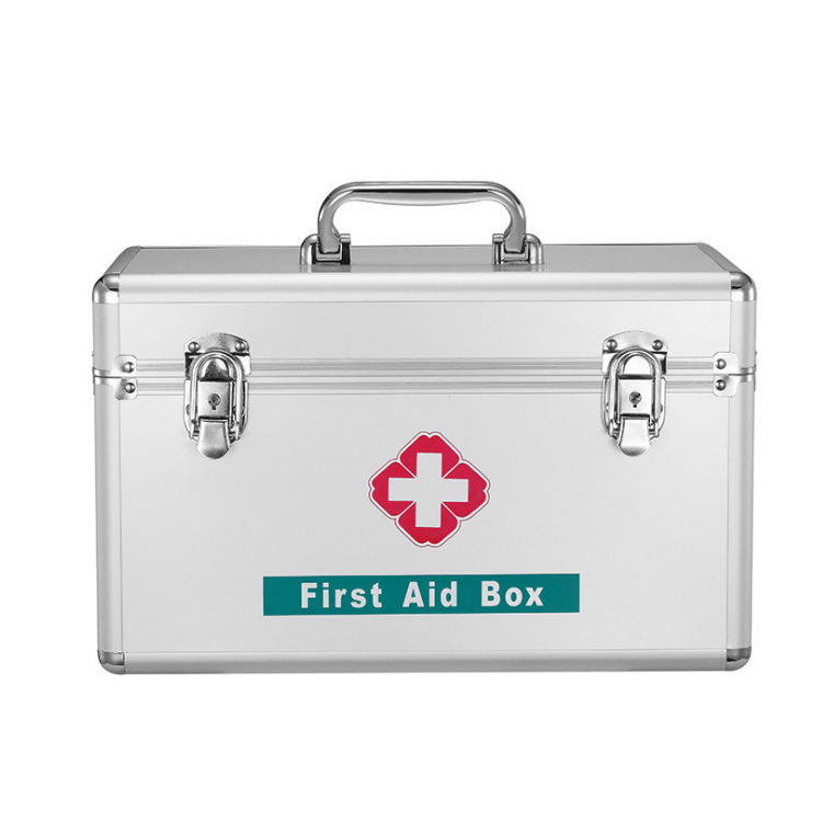Household aluminum alloy safety medicine box medical home treatment box medical first aid box medical supplies