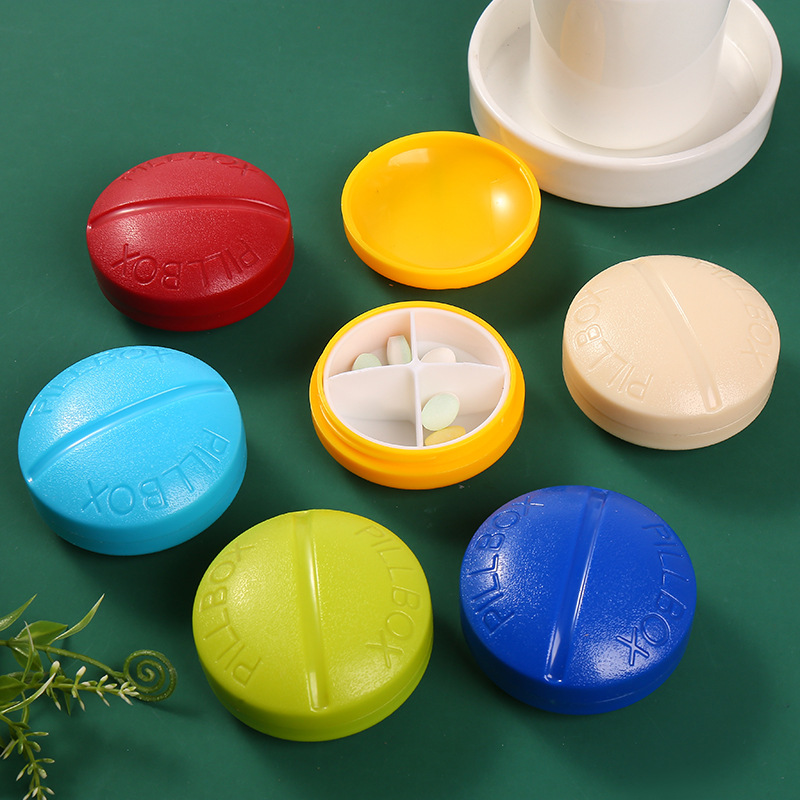 New Portable First-Aid Kit Multi-Functional round Grid Storage Box Portable Lid Sealed Pill Box Mini Pillbox New Portable First-Aid Kit Multi-Functional round Grid Storage Box Portable Lid Sealed Pill Box Mini Pillbox