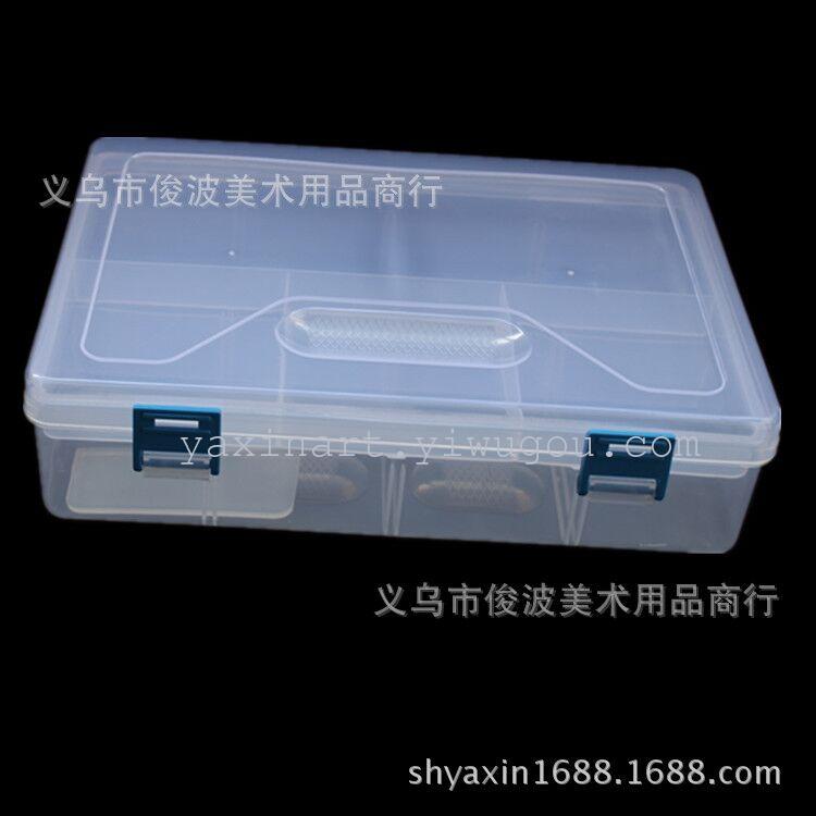 Xin Yami large transparent pencil box accessories double drug storage box