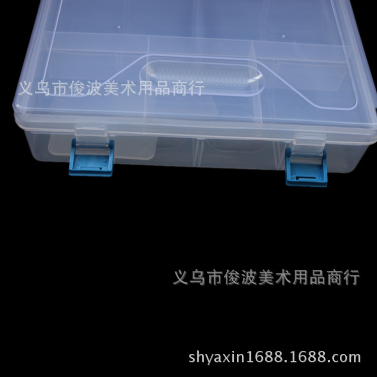 Xin Yami large transparent pencil box accessories double drug storage box