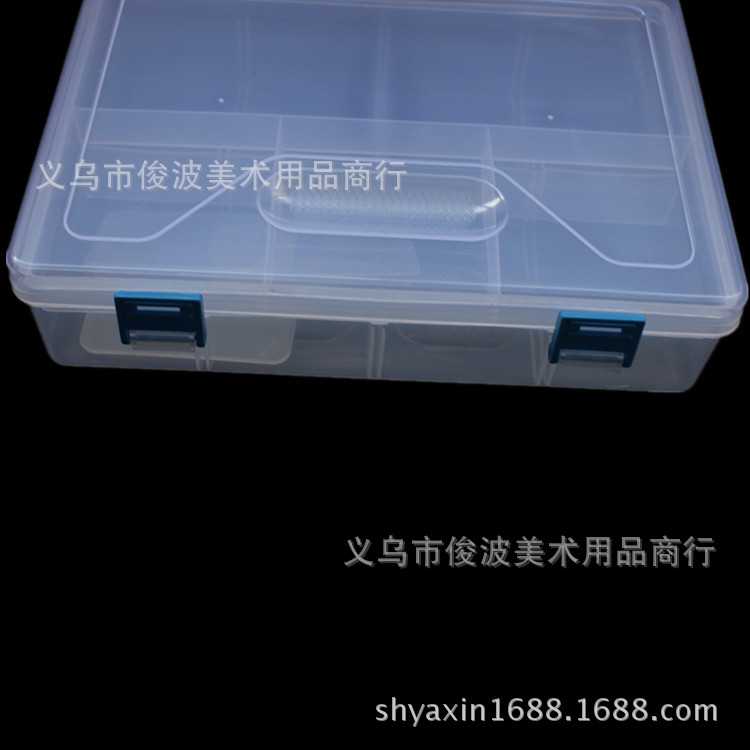 Xin Yami large transparent pencil box accessories double drug storage box