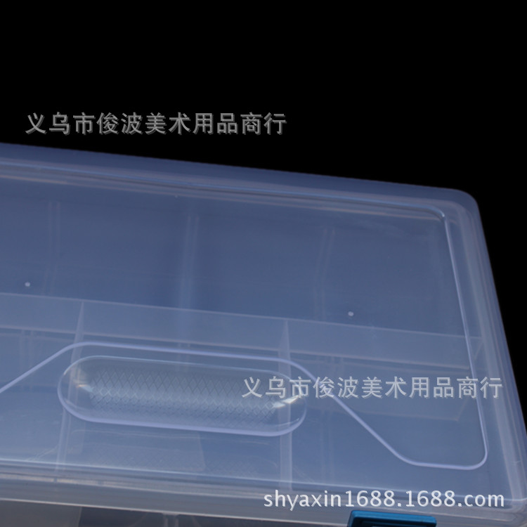 Xin Yami large transparent pencil box accessories double drug storage box