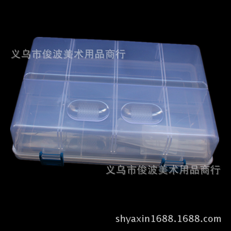 Xin Yami large transparent pencil box accessories double drug storage box