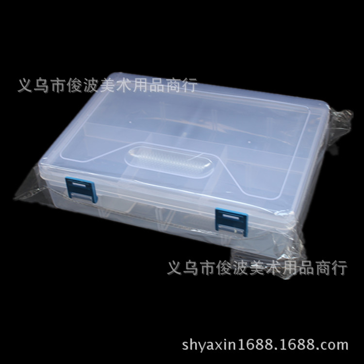 Xin Yami large transparent pencil box accessories double drug storage box