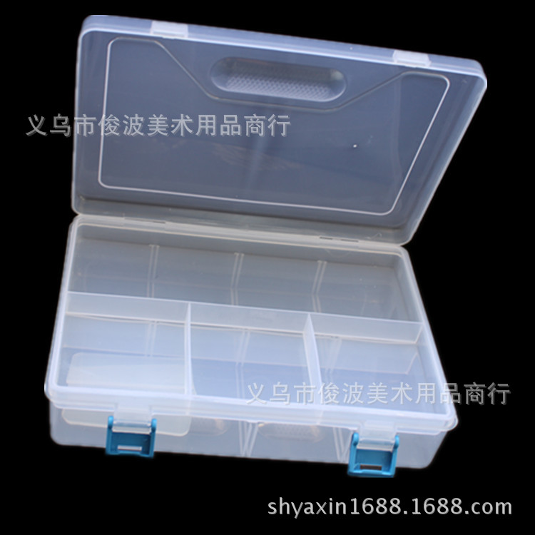 Xin Yami large transparent pencil box accessories double drug storage box