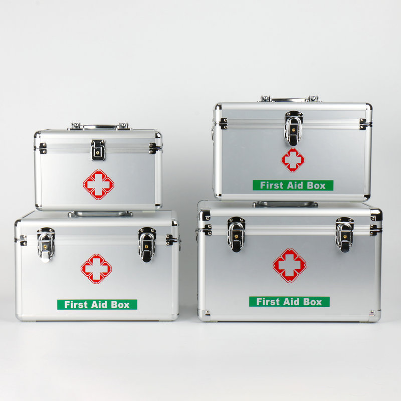 Medicine Box Large Medicine Box 16Inch Portable Aluminum Alloy First Aid Kit Family First Aid Drug Storage Storage Box
