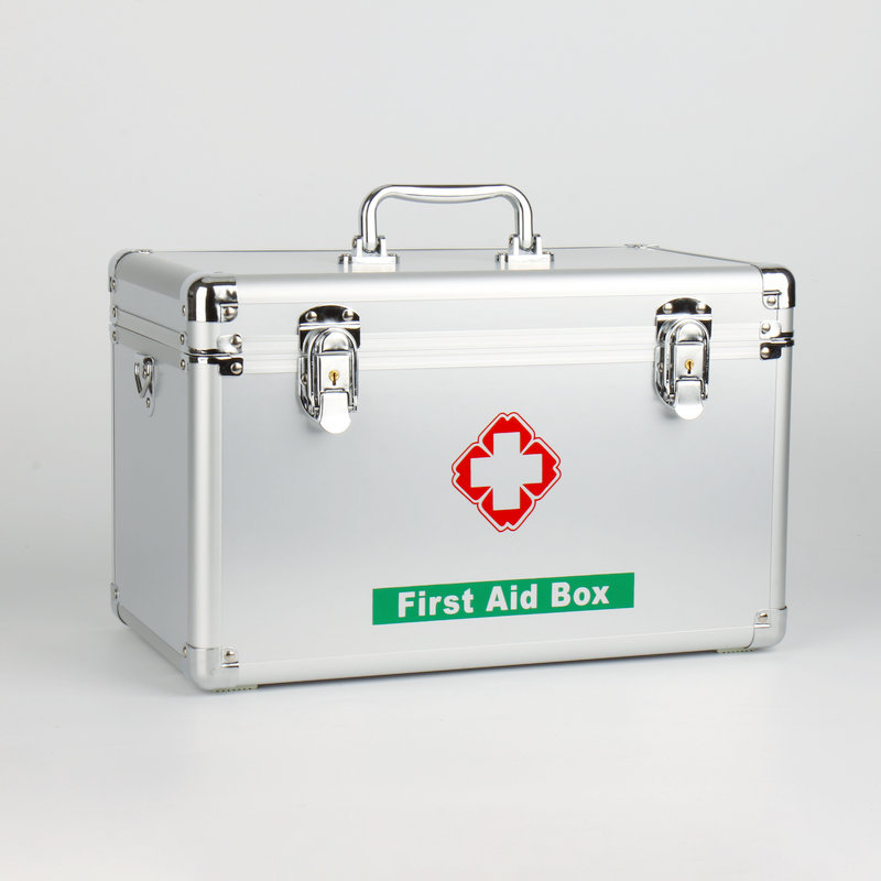 Medicine Box Large Medicine Box 16Inch Portable Aluminum Alloy First Aid Kit Family First Aid Drug Storage Storage Box