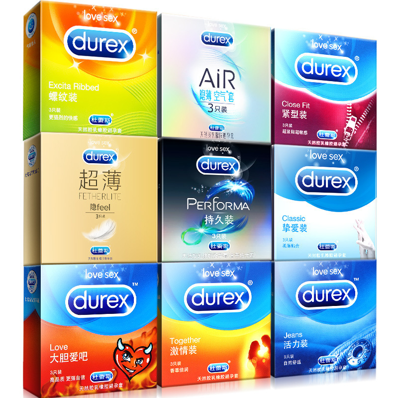 Durex Series Condom Ultra-Thin Bold Love Adult Hotel Family Planning Fun Sex Product Wholesale