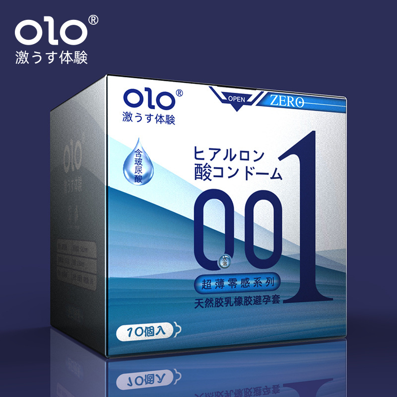 Olo Ultra-Thin Hyaluronic Acid Condom Long-Lasting Condom for Women Safty Belt Cover 001 Adult Sex Sex Product OEM